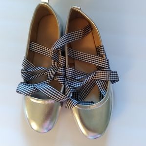 Charlotte Russe Silver ballet shoe